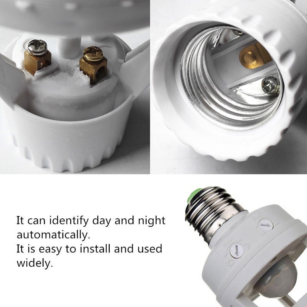 Screw Light Bulb Holder LED PIR Infrared Motion Sensor Lamp Switch Adapter E27 E14 B22 Screw PIR Infrared Motion Sensor Bulb