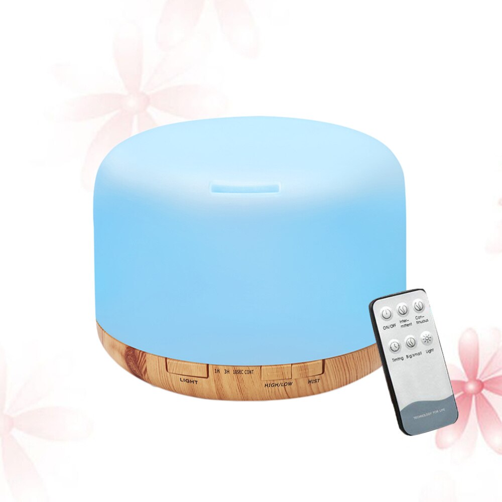 500ml Ultrasonic Humidifier Aroma Diffuser Wood Grain Essential Oil Diffuser Automatic Shut-off Cool Mist Humidifier(AU Plug)