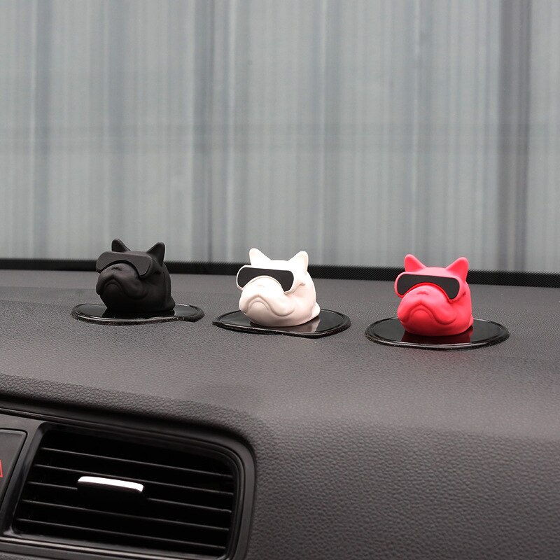 Auto persoonlijkheid franse bulldog decoratie auto interieur honden speelgoed decoratie ornament auto interieur producten auto accessoires
