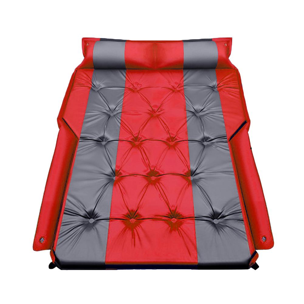 Colchón hinchable para coche, asiento trasero portátil, colchoneta para dormir, para viajes al aire libre, Camping y vacaciones: Rojo