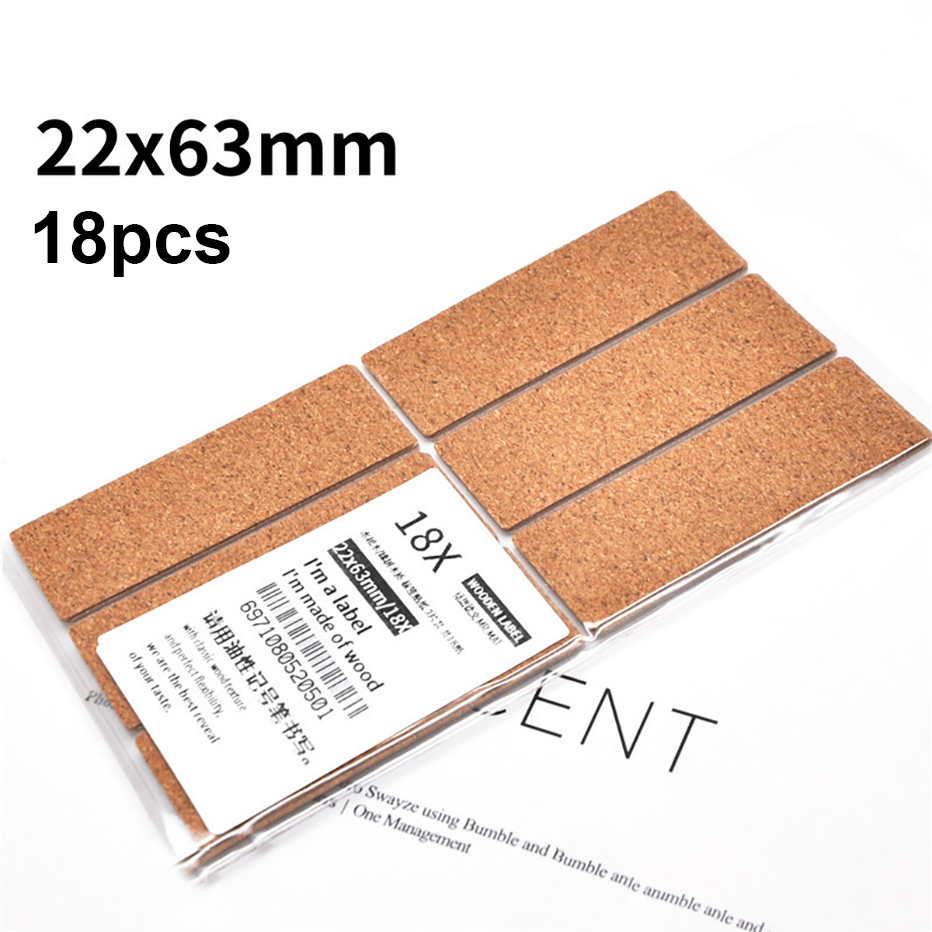 Wooden Craft Label Stickers Bottle Jar Organizer Sticker Self Adhesive Pack Labels Dispenser Oil Bottle Writable Sticker: 5