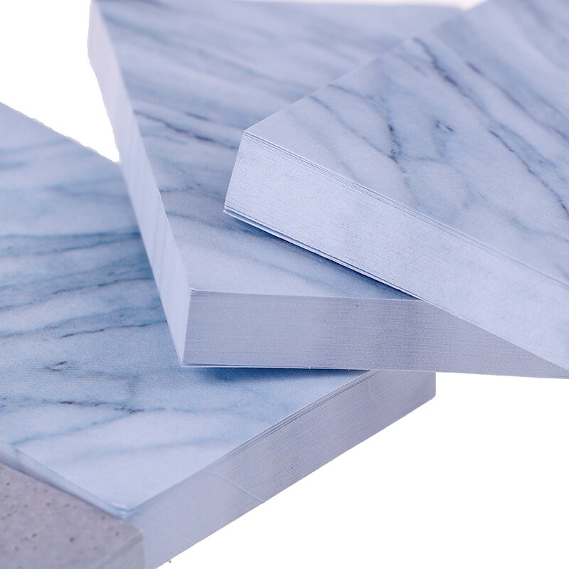 1PC Stone Style Sticky Notes Bookmark School Office Stationery Supply Marble Color Self Adhesive Memo Pad