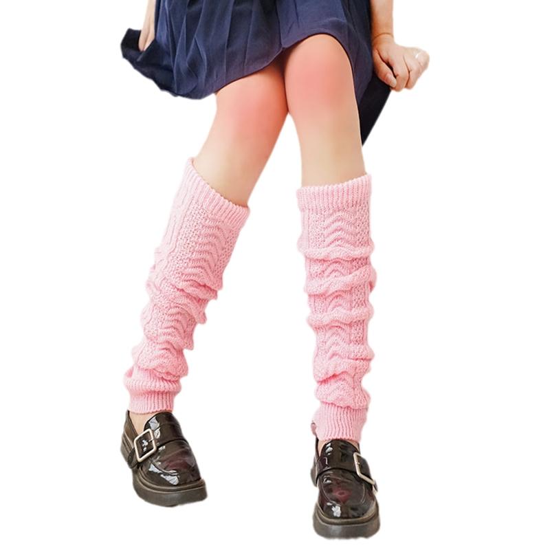 Women Loose Socks Japanese Student Girl&#39;s Sock White Leg Warmer Stockings Lolita JK Style Leggings Warm Legs: Pink