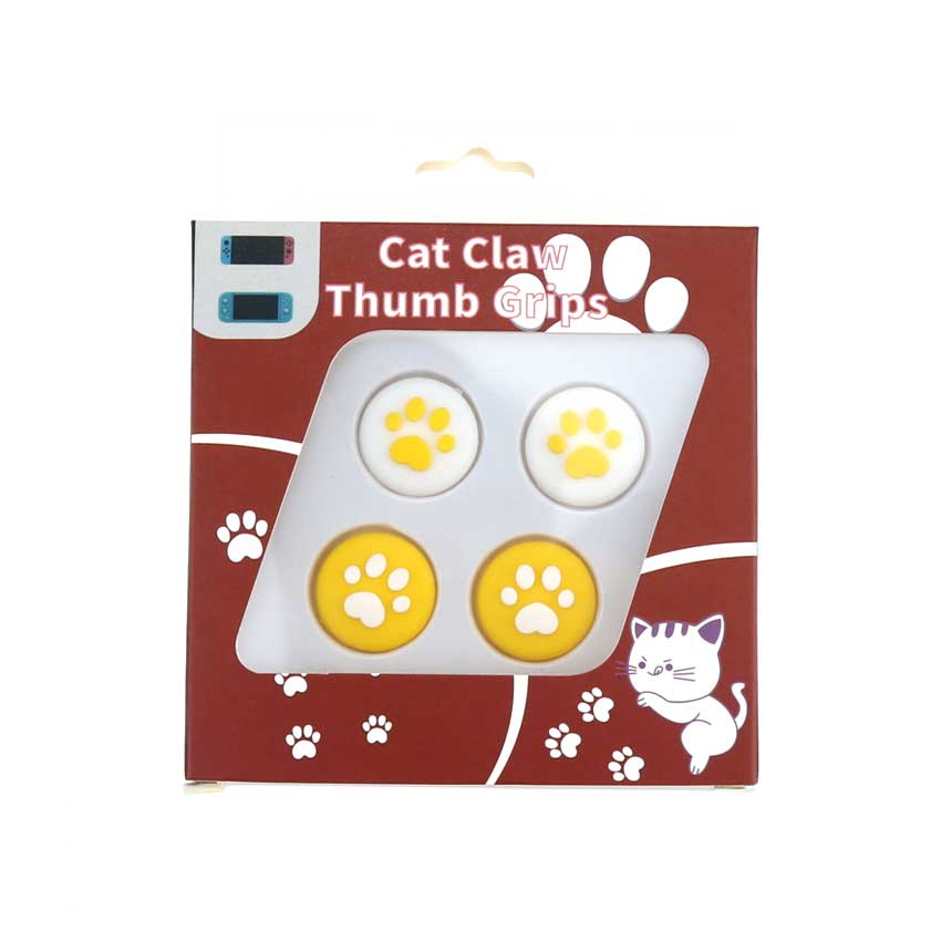 YuXi 4pcs Cute Cat Claw Analog Thumb Stick Grips Cap for Nintend Switch Lite Joy Con Joy-Con Controller Joystick Cover Case: E E N N