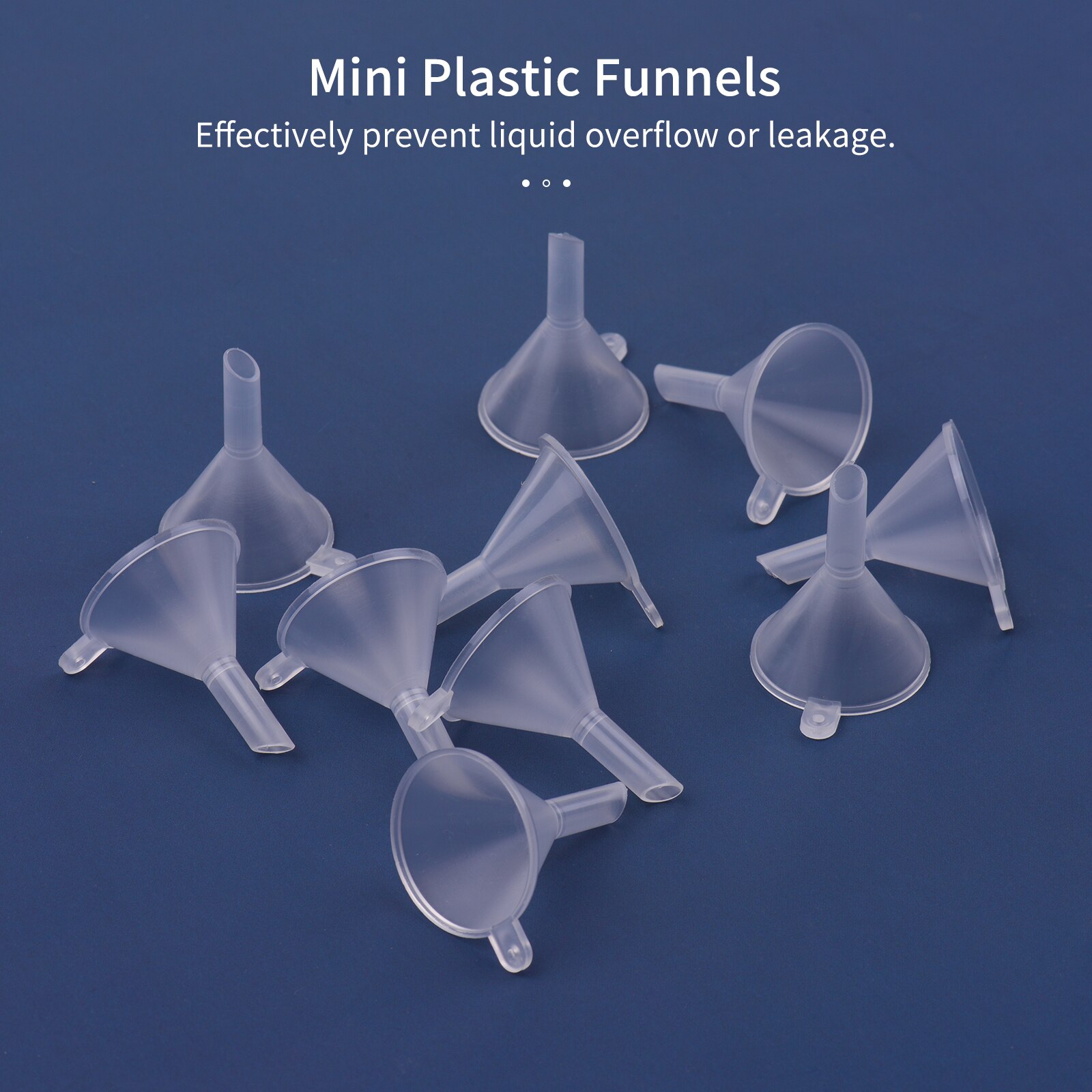 12pcs Mini Plastic Funnels Liquid Transfer Funnel 31mm/1.22in Diameter Acid and Alkali Resistant for Bottle Filling Perfumes