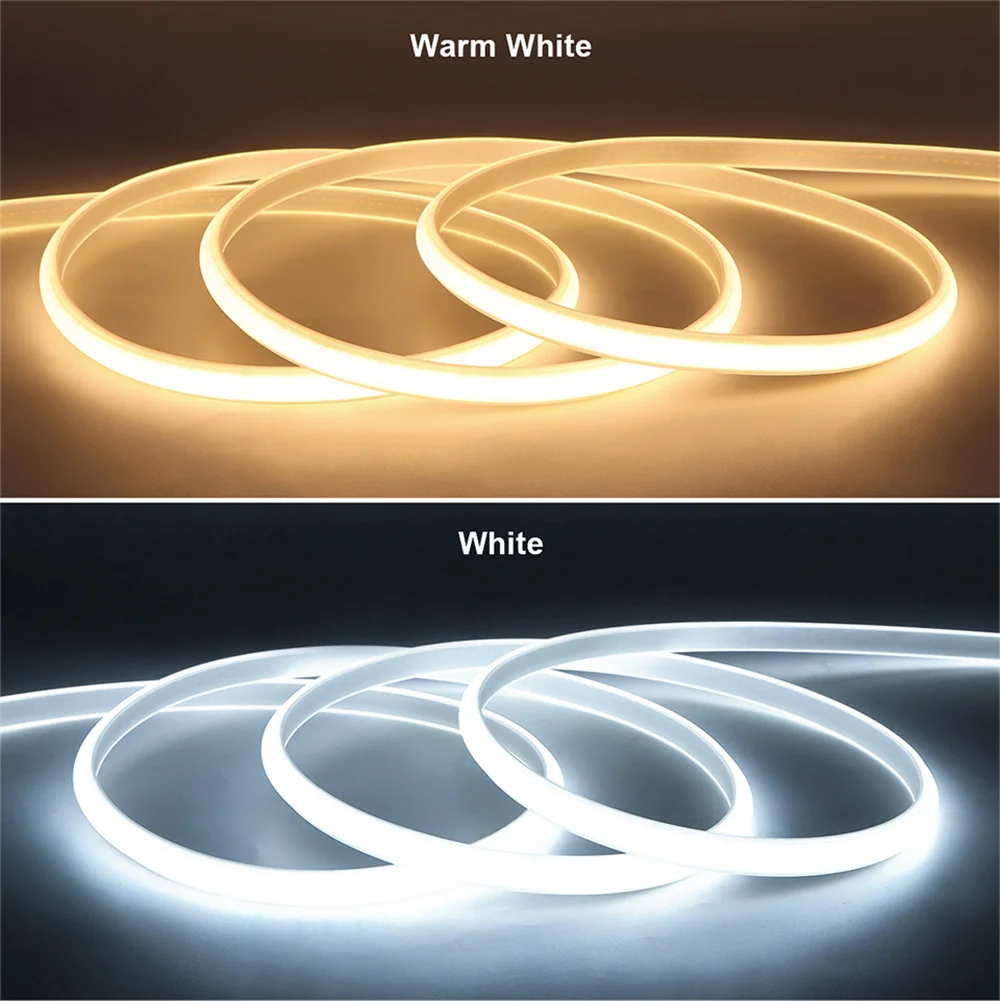 220v cob led strip selvklæbende høj lysstyrke led strip til rum vandtæt led strip fleksibel bånd til have udendørs belysning
