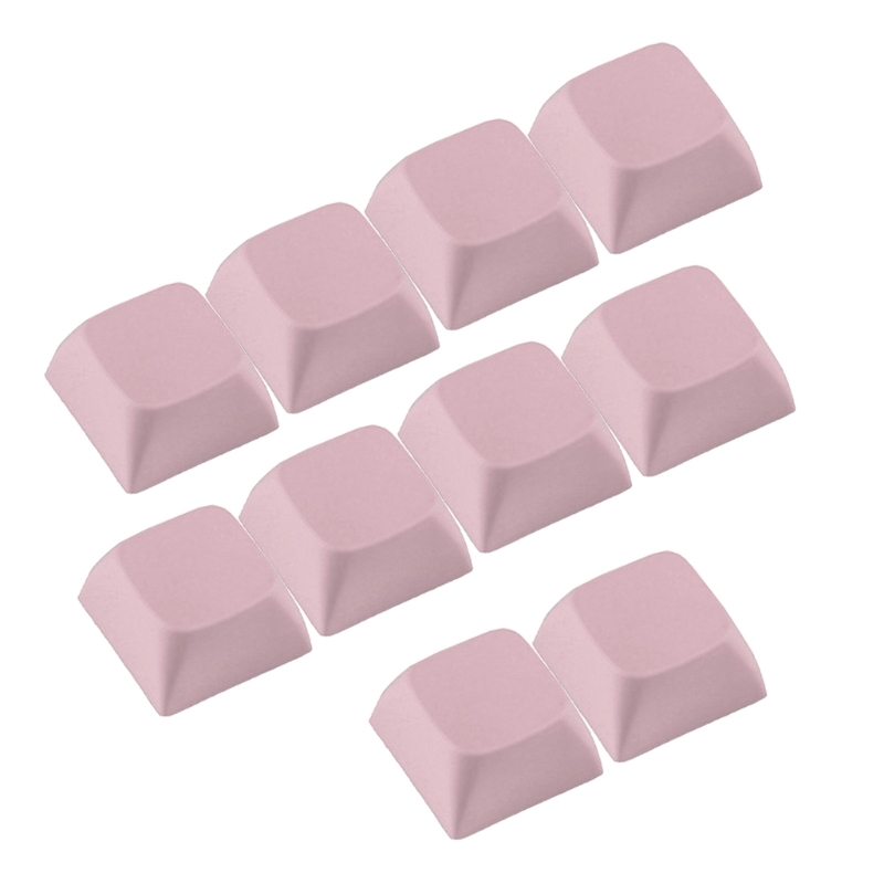 10pcs XDA2 Keycaps 1U Multi Color Pbt Keycap for Gaming Mechanical Keyboard Keycaps 1.6mm Thickness Blank Keycaps: Pink