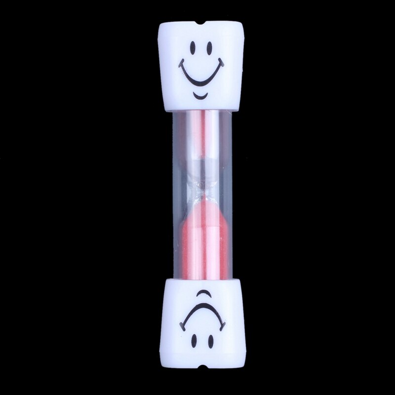 ! 2 Pcs 2 Minute Hourglass Kids Brush Teeth Timer Smile Sand Egg Timer 2 Minutes Sandglass Timer, Red & Purple