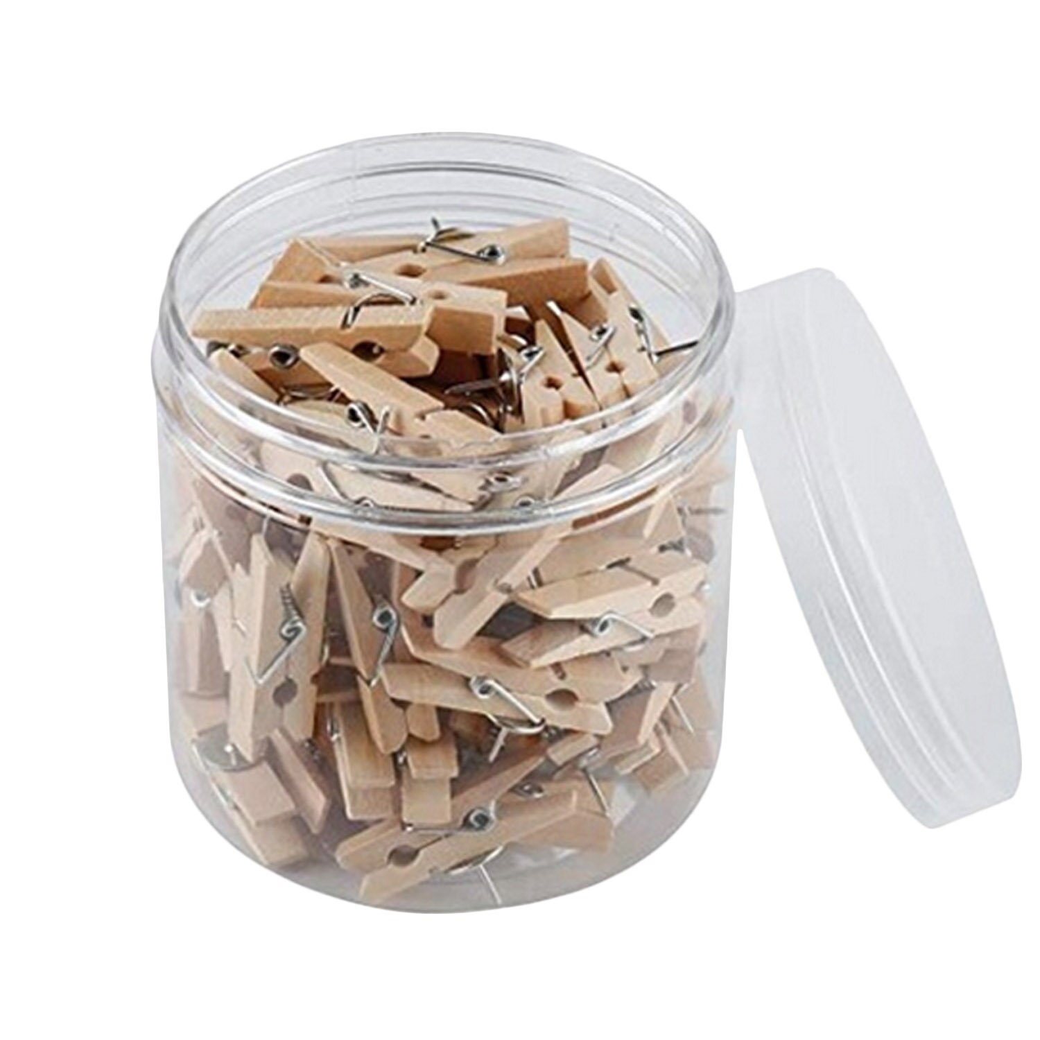 50PCS 3.5cm Wooden Push Pins Clips for Home Office Kitchen Workplace School Classroom Wall Cork Maps Board