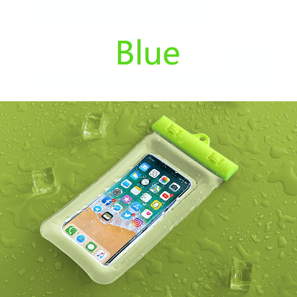 Bolsa de teléfono impermeable de Trekking por río desbloqueo de huellas dactilares bolsa de aire flotante para teléfono bolsa de agua de playa de buceo al aire libre: G