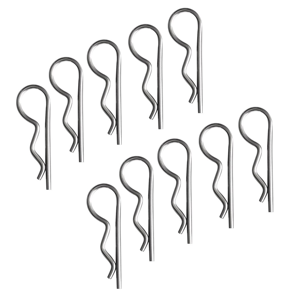 10 spring cotter pins in a set, spring cotter stainless steel R clips safety