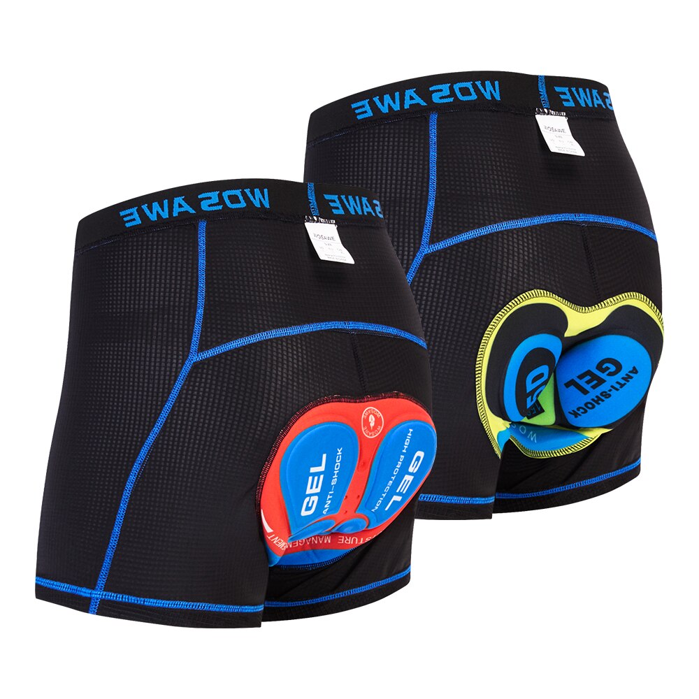 WOSAWE Männer Fahrrad Radfahren Engen Shorts Mesh Atmungsaktive Ciclismo Stoßfest MTB Road Fahrrad Shorts Biker Bike Unterwäsche 5D Gel Pad