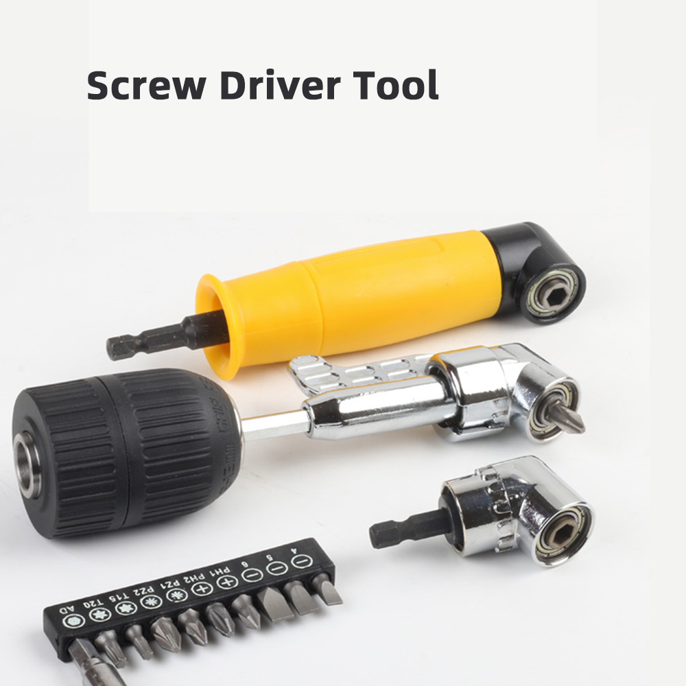 Sekskant justerbar 105/90 graders vinkel skrutrekker socket holder adapter bits vinkel bor bit magnetisk skrutrekker verktøy socket