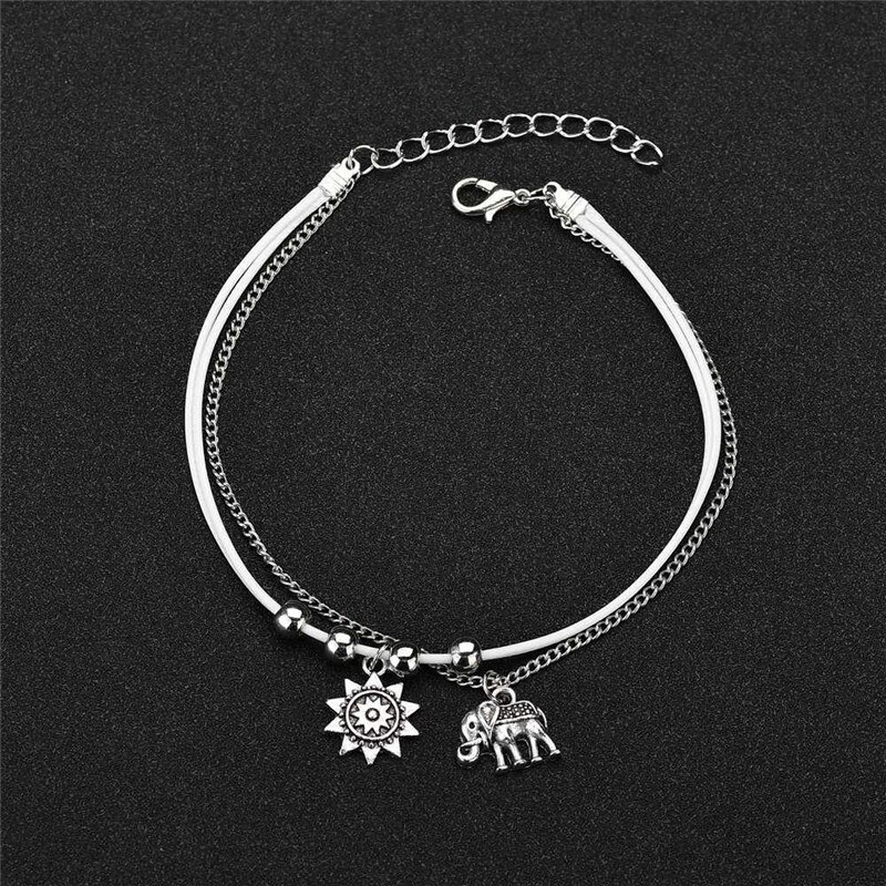 Bracelet De Cheville Bohème En Perles Et Coquillages élastique - Neuf Avec étiquettes