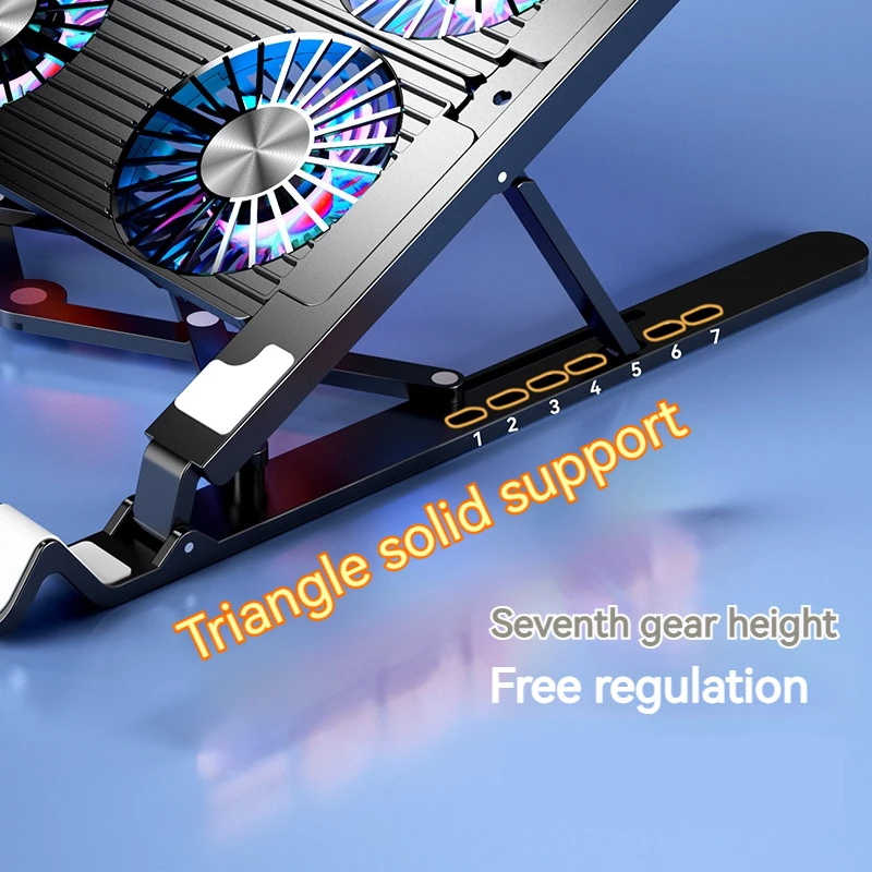 Laptop Cooler Base Stand Foldable Laptop Cooling Pad Portable Adjustable Suporte Para Notebook For 11-Inch With 2/4 Fans