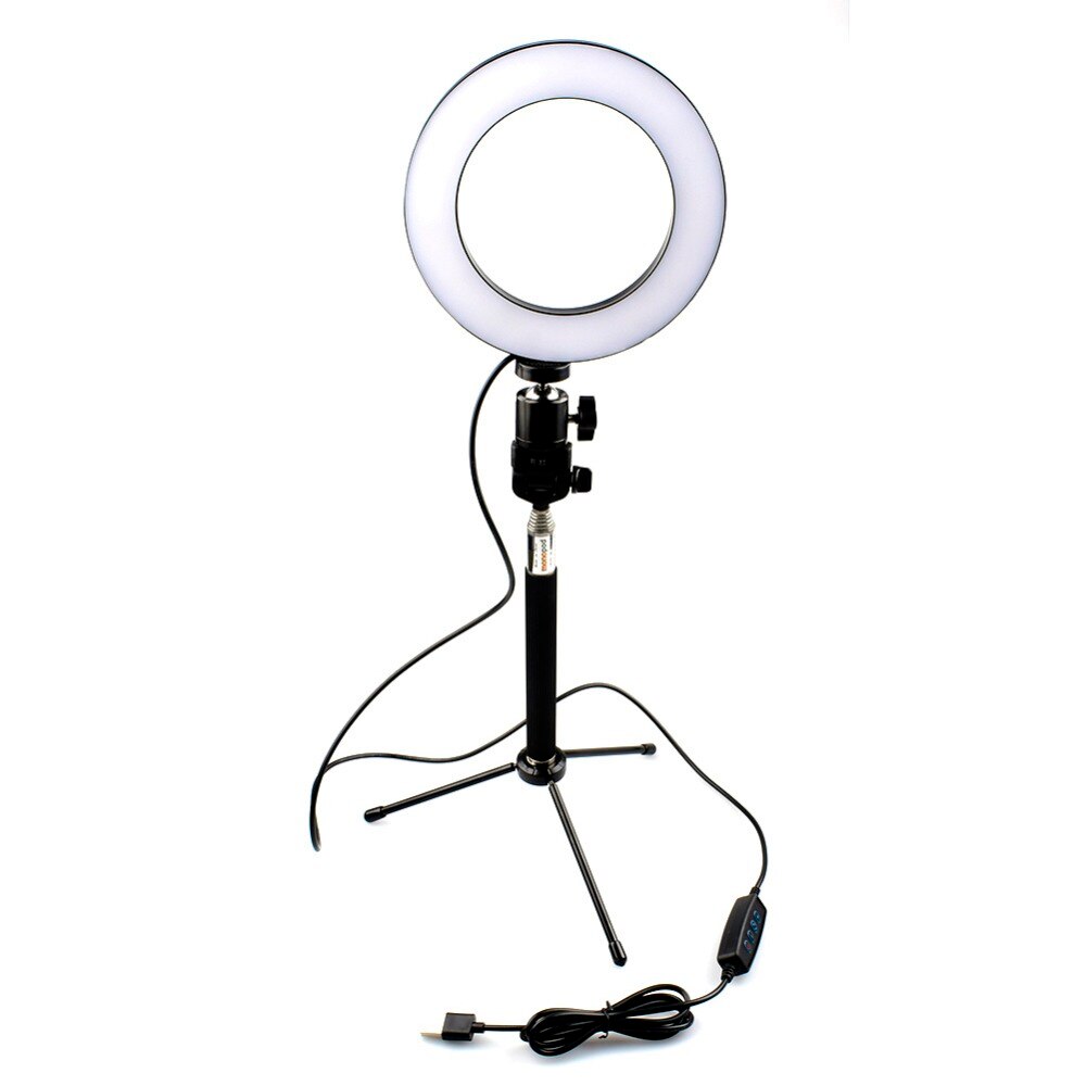 Lightdow Big/Small Dimmable LED Studio Camera Ring Light Phone Video Light Lamp With Tripods Selfie Stick Ring Table Fill Light