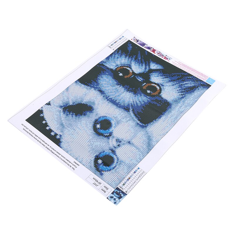 Black And White Cat Room Decor Embroidery Pattern Diamond 5D DIY Paintings 3D Cross Stitch Kits Mosaic Wall Stickers