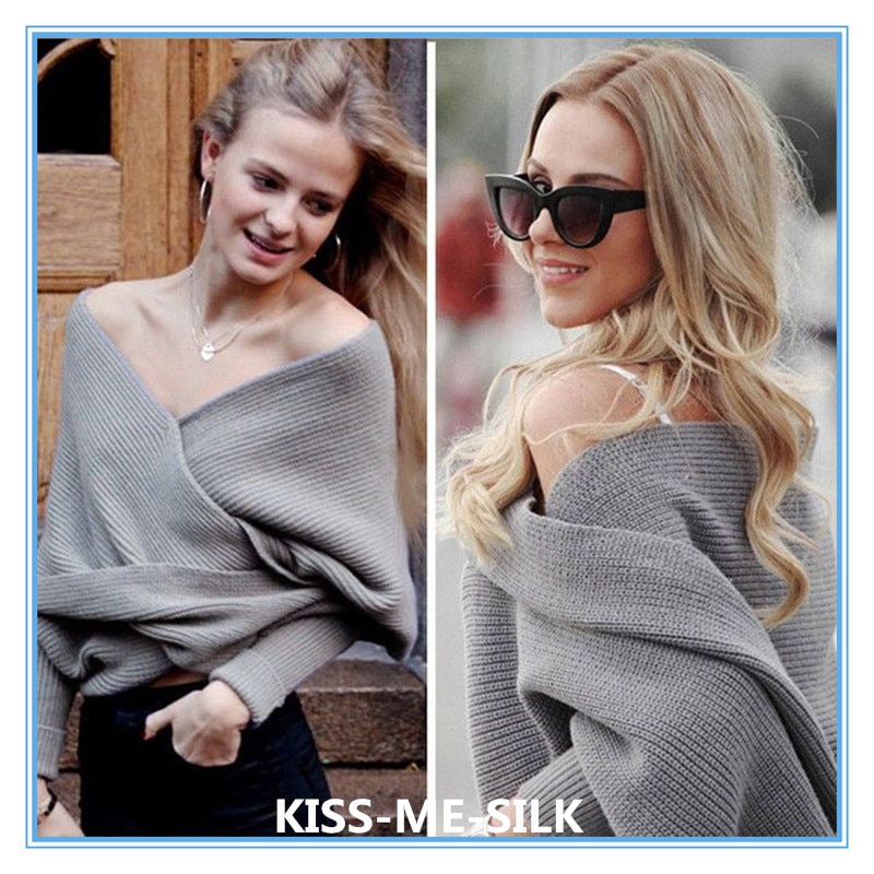 Kms Sexy Winter Warme Zachte Breiwol Lange Mouwen Wrap Shawl Effen Zwart Grijs Beige Rood Voor Vrouwen 200*42Cm