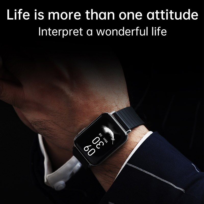 LEMFO T10 Smartwatch - 1.65" Display - Bluetooth 5.0 - Heart Rate & Blood Pressure Monitor - Music Control