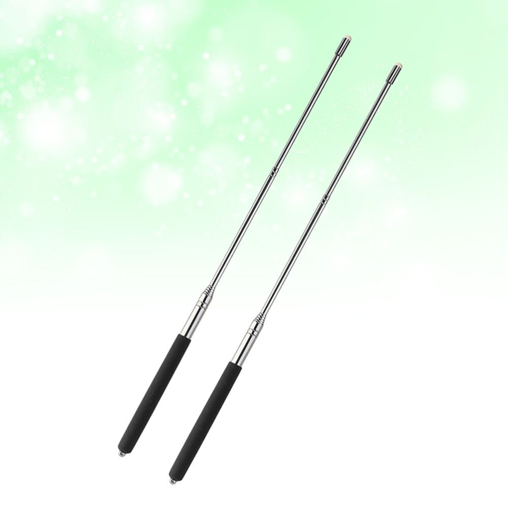 2pcs Hand Pointer Extendable Telescopic Retractable Pointer Handheld Presenter Classroom Whiteboard Pointer (Black): Default Title