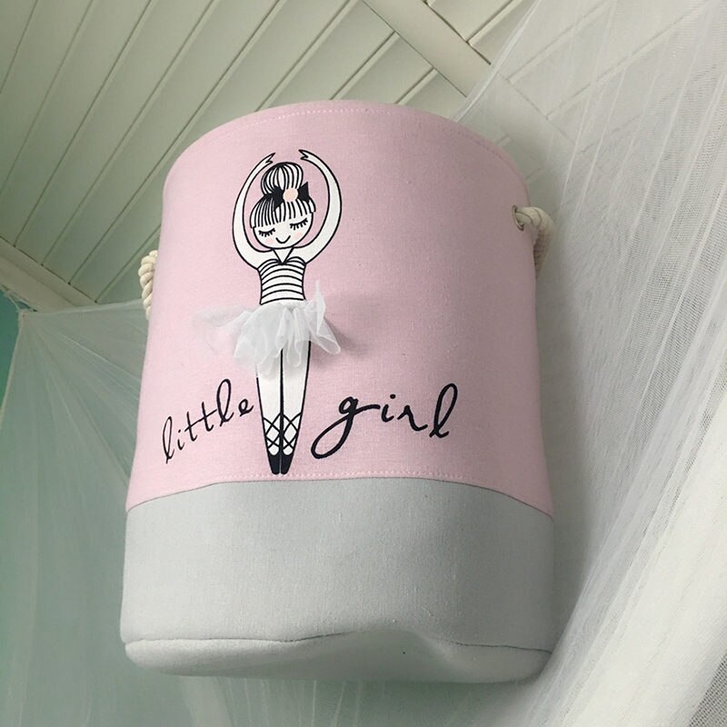MICCK panier à linge, tissu moderne, pique-nique frais jolie fille, organisateur de vêtements, salle de bain, panier de rangement de jouets: Laundry Basket A