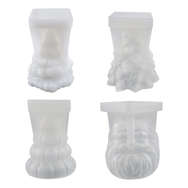 Stampo in Silicone 3D per albero di babbo natale per candele natalizie stampi in resina sapone fatto a mano stampo in argilla torta decorazioni per cioccolato