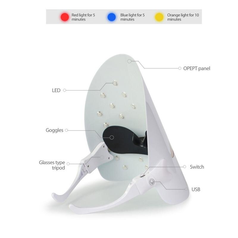 Light LED Facial Mask Skin Rejuvenation LED Mask Phototherapy Face Care Beauty Anti Acne Whitening Wrinkle Removal Face LED Mask