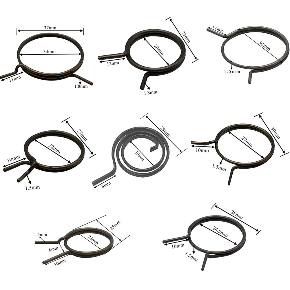 Ressorts de poignée de porte en acier inoxydable, 5 pièces, fil plat, poignée de serrure de porte, bobine à ressort, remplacement de porte de maison, ressorts de Torsion de retour