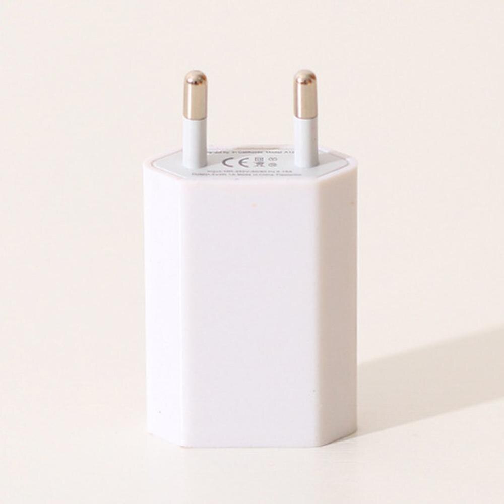 Drikkbar usb-havn hurtigladeruttak 5v 1a usb Europa veggladeradapter til iphone 7/6s/6s Plus /6 Plus: misligholde tittel