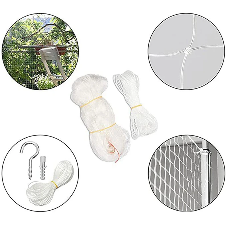 Valla de protección de seguridad para gatos, cerca de red anticaída para mascotas, protección de nailon para perros y gatos, malla transparente, valla protectora para balcón de nailon: Gris
