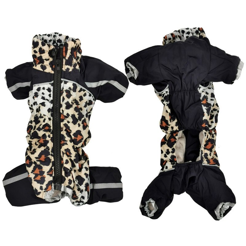 Winte Dog Coat Puppy Jumpsuit Clothes Camo Pattern Small Dog Jacket Hoodies Chihuahua Yorkie Clothing Wool Coat Cat Costumes N06: Black / XXL