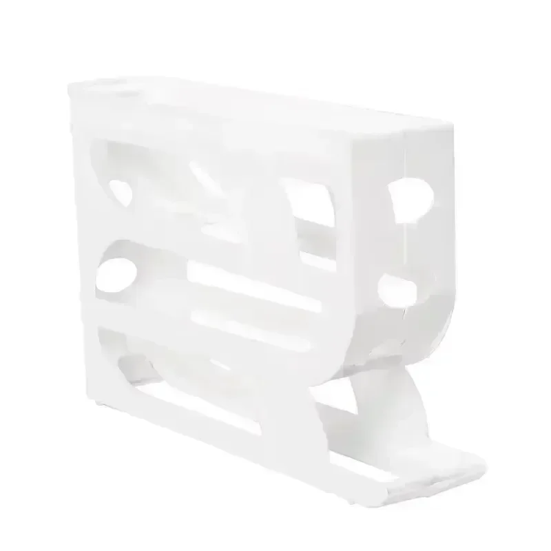 4 -lags æggeholder til køleskab, automatisk rullende køleskabsægdispenser, æggehylde med stor kapacitet til opbevaring af æg til køleskab: Lyserød