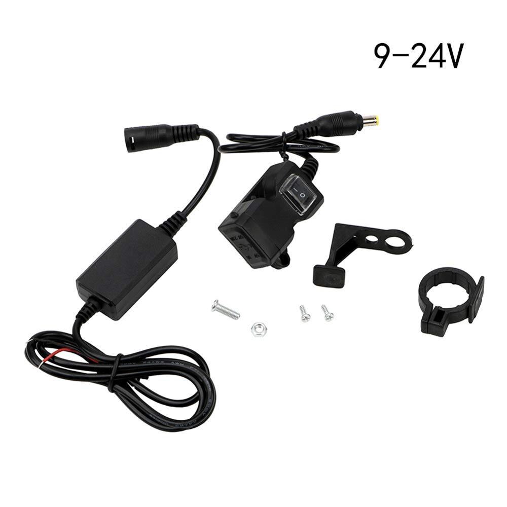 Dual USB Port 9-24V/9-90V 1A And 2.1A Waterproof Motorbike Motorcycle Handlebar Charger Adapter for Mobile Phone: 9-24V