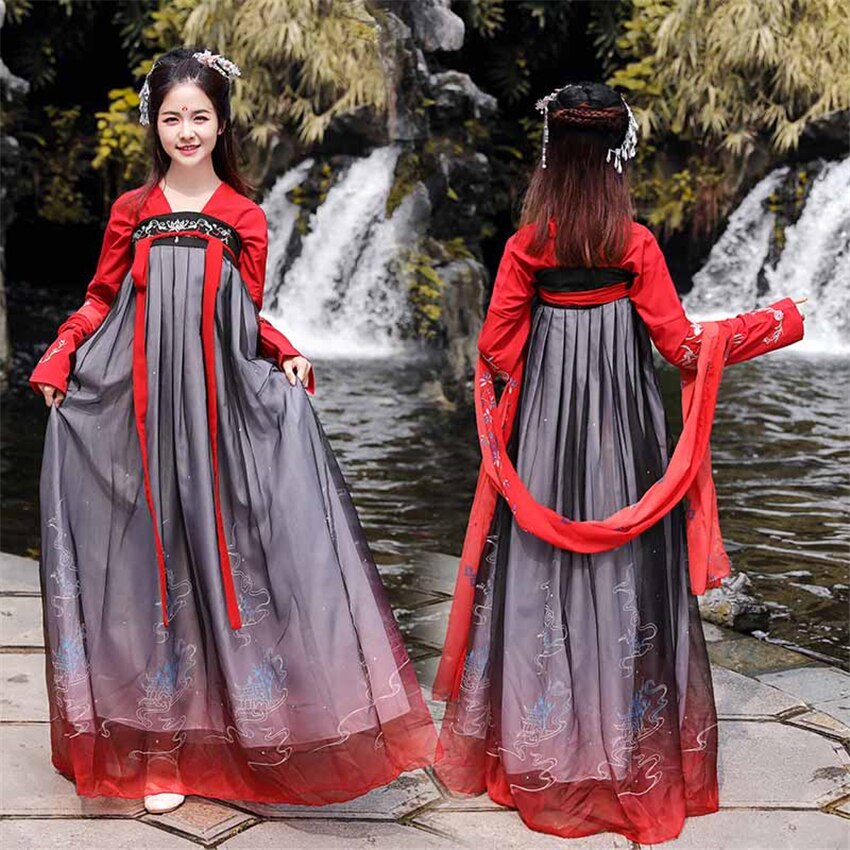 Hanfu Chinesischen Stil Alte Kostüm Traditionellen Volk tanzen Bühne Leistung Kleidung retro Sänger Prinzessin Gebühr Kleid