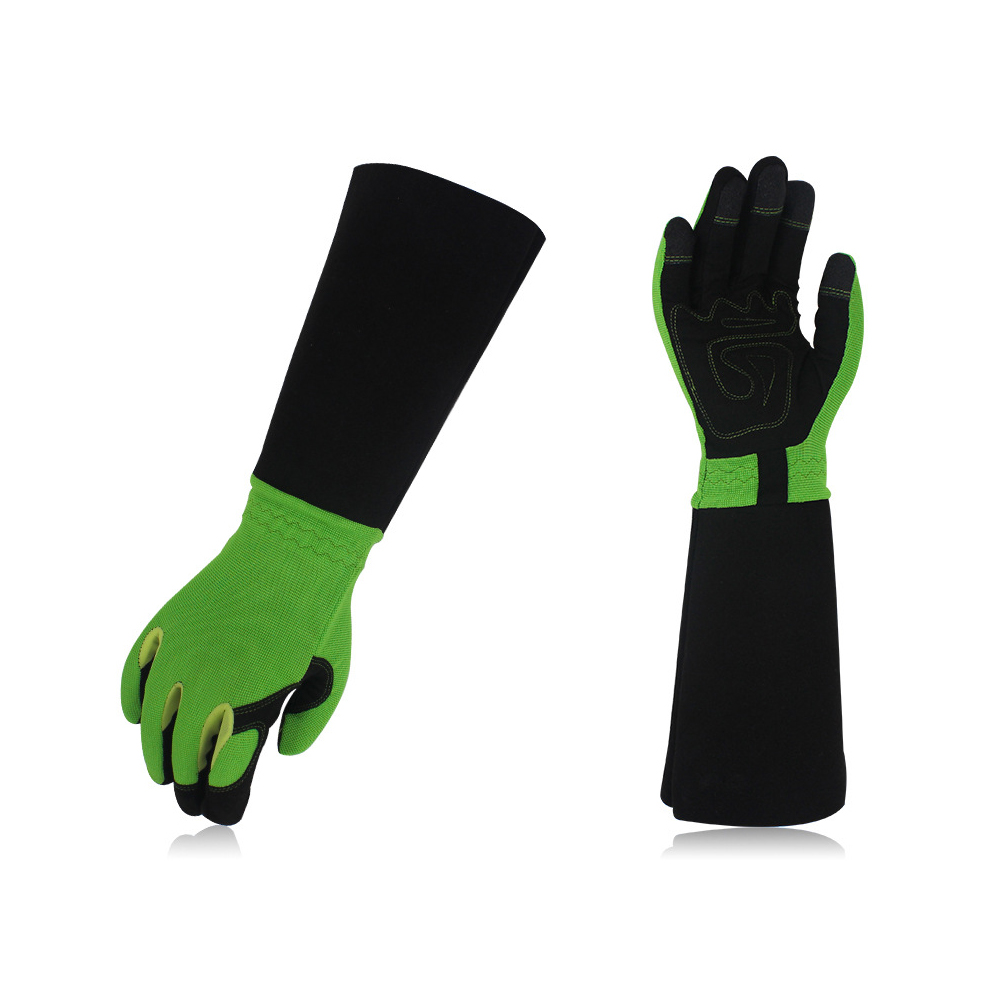 Guantes de jardinería de manga larga para hombre y mujer, herramientas antideslizantes de recorte al aire libre, a prueba de espinillas, poda de rosas, 1 par