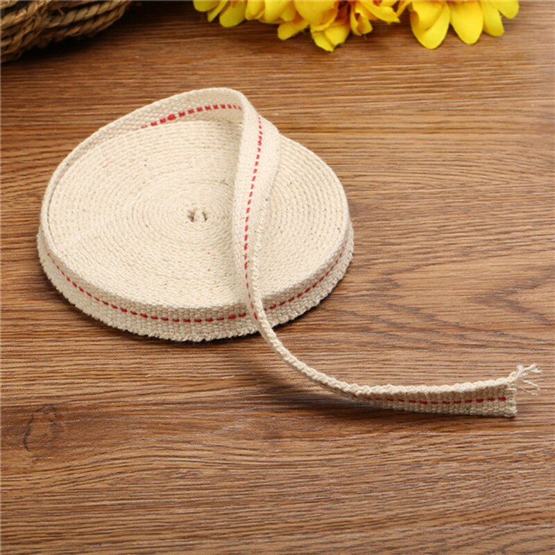 1Pcs Wit 4.5M Platte Katoen Alcohol Lont Olie Lamp Wieken Brander Voor Glas Olie Lampen Accessoires K802