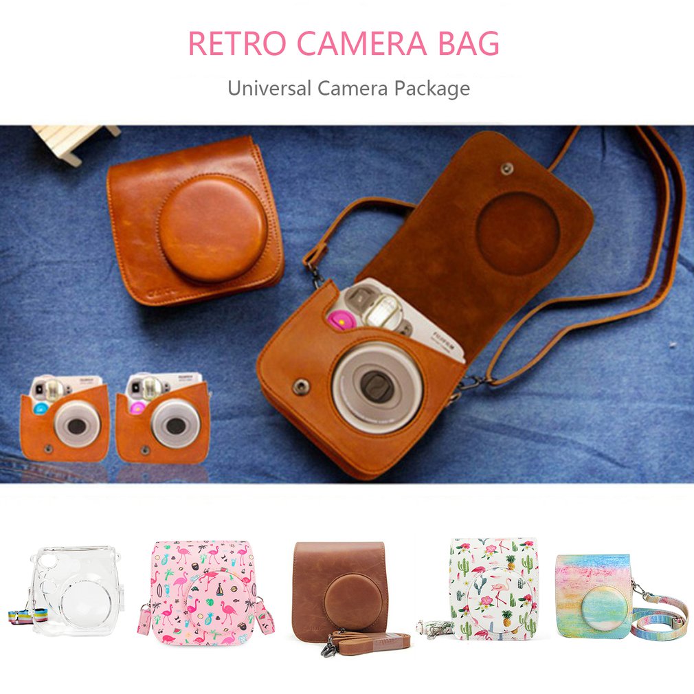 Compatibel Pu Lederen Instax Camera Tas Voor Fujifilm Instax Mini 7 S 7c Instant Camera En Polaroid Pic- 300 Camera