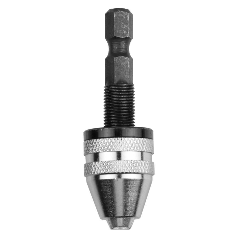 1/4"Keyless Drill Bit Chuck Hex Shank Adapter Converter Quick Change 0.3-3.4mm for Dremel tools
