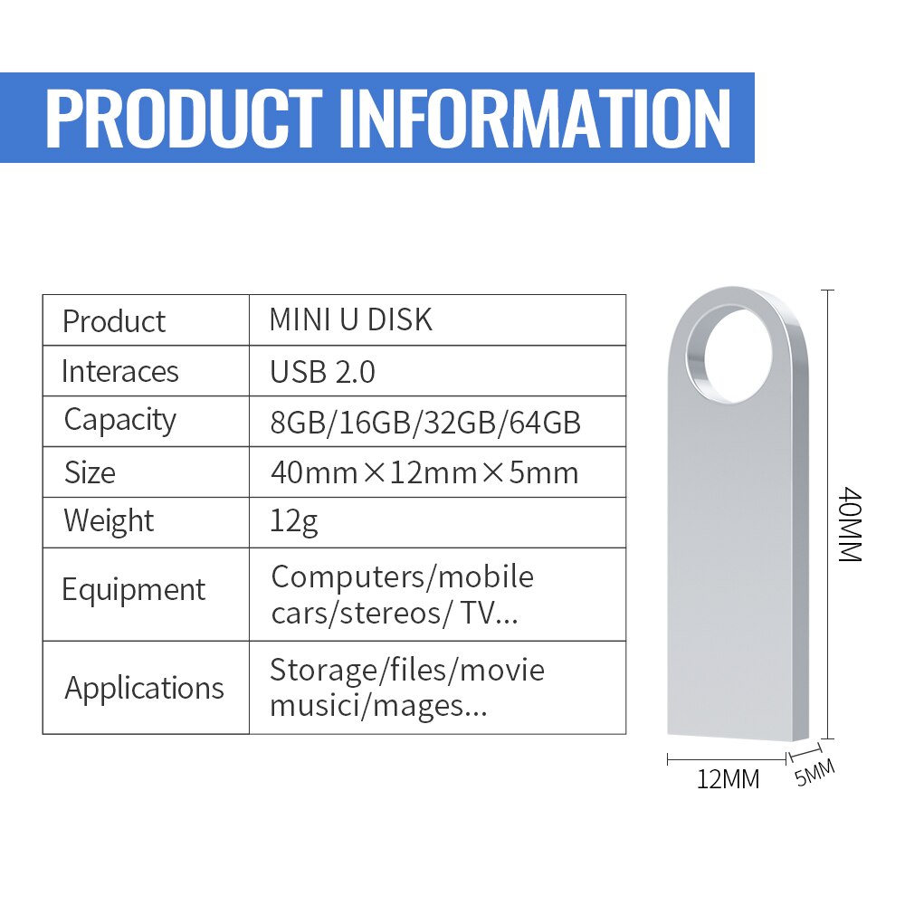 mini dysk USB USB2.0 Pendrive Pendrive metalowa pamięć usb Lampa błyskowa 64G 32G 16G pamięć 8g pamięć usb dyski szybkie dyski typu Lampa błyskowa