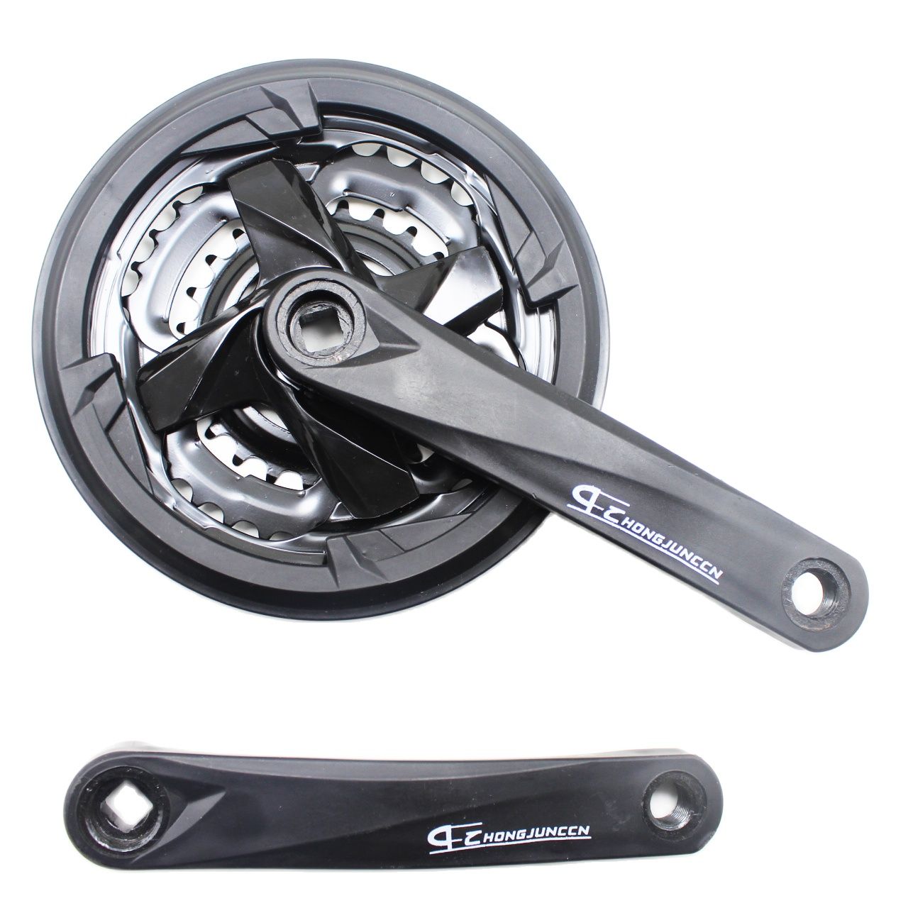 6/7/8/9 Speed 24-34-42T Mountain Bike Crankset 170mm Crank Set Diamond Hole Chainring Chainwheel Bike Parts Bike Accessories