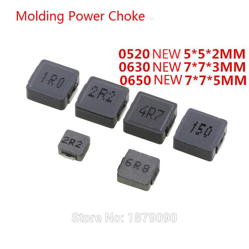 10pcs 0650 Molding Power Choke SMD Power Inductor 1uH=1R0M=1R0 10uH=100M=100 22uH=220M 33uH 47uH 68UH 6*7*5MM