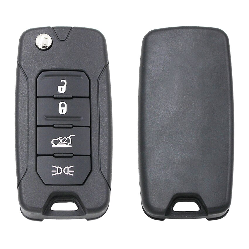 Replacement Flip Remote Key Shell Case Fob 4 Button for Jeep Renegade with uncut SIP22 blade