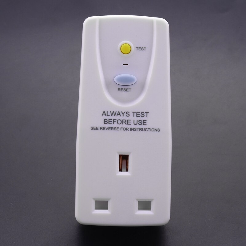 Uk Plug 13A Gfci Leakage Protection Plug Rcd Socket Home Circuit Breaker Cutout Power Trip Switch- Uk Plug
