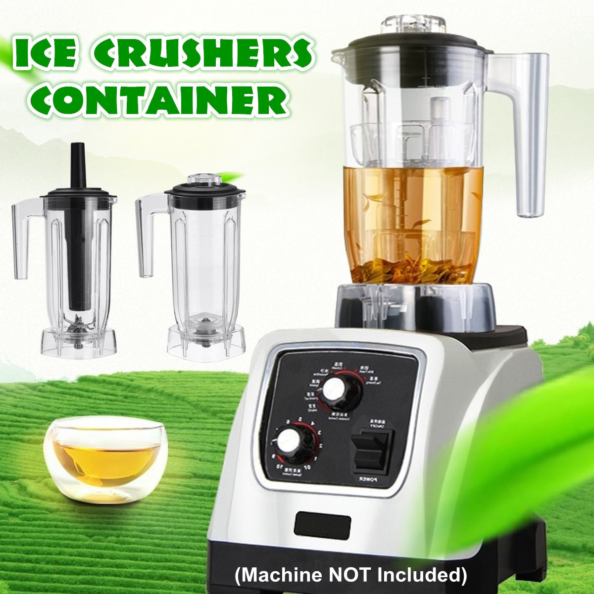 1.5L Blender Container Jar Jug Pitcher Cup Commercial Blender Parts for Home Kitchen Appliance Food Juicer Mixer Part Durable