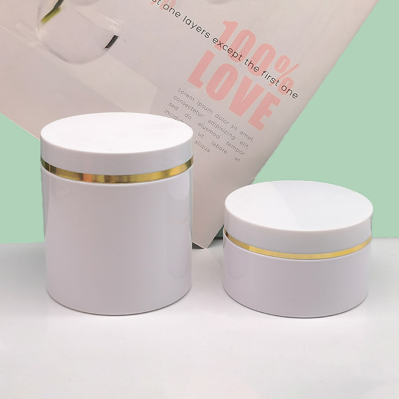 10 stk./parti 250/300/500ml plastik kosmetik creme krukker med galvanisering låg plastikpotte opbevaringskrukke kæledyrsbeholder tomme maddåser: Lysegul / 6ml