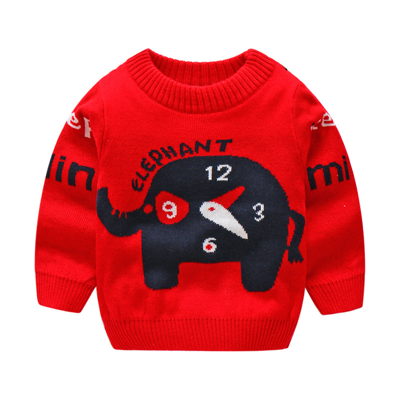 Bibicola niños bebés suéter otoño ropa infantil ropa de dibujos animados de punto de algodón sudor toddle los niños cardigan trajes de bebé abrigo deportivo: red / 24 meses