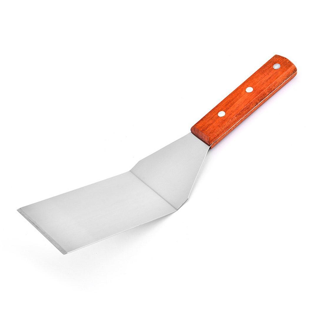 Keuken Rvs Houten Handvat 30 cm/11.8 inch Ijzeren Plaat Schop Pizza Pannenkoek Schop: type 1