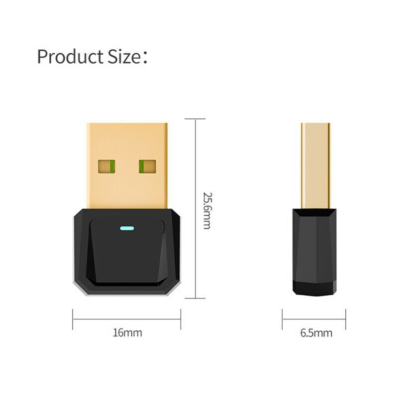 Bluetooth USB Adapter Bluetooth5.0 Wireless USB o Receiver for Desktop Computer Transmitter Mouse Keyboard Printer