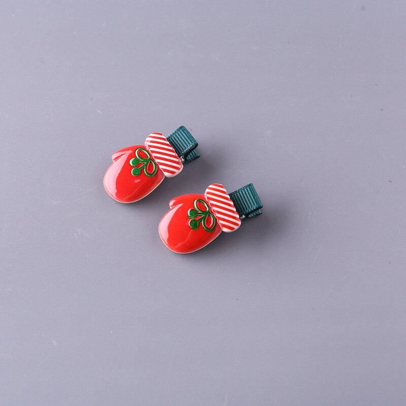Baby Haar Clips Leuke Snap Clip Pins Kerstmissneeuwman Kerstman Kleur Haarspeldjes Kinderen Meisjes Haarspelden BB Clips: H