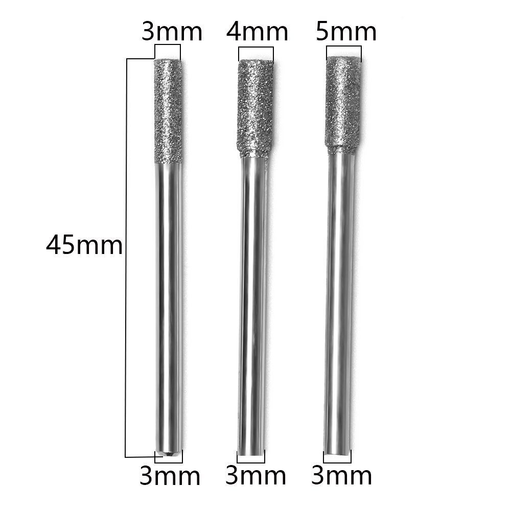 5pcs 3/4/5mm Burr Stone Fits 1453 Craftsman Micro-carving Needle Diamond Chainsaw Sharpener Abrasive Tools Chainsaws Sharpening